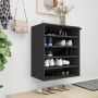 Mueble zapatero de madera contrachapada negro 60x35x70 cm de vidaXL, Zapateros y organizadores de calzado - Ref: Foro24-80893...