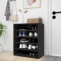 Mueble zapatero de madera contrachapada negro 60x35x70 cm de vidaXL, Zapateros y organizadores de calzado - Ref: Foro24-80893...