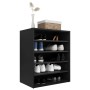 Mueble zapatero de madera contrachapada negro 60x35x70 cm de vidaXL, Zapateros y organizadores de calzado - Ref: Foro24-80893...