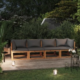 3-seater garden sofa with solid acacia wood cushion by vidaXL, Garden sets - Ref: Foro24-3057608, Price: 434,29 €, Discount: %