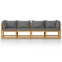 3-seater garden sofa with solid acacia wood cushion by vidaXL, Garden sets - Ref: Foro24-3057608, Price: 460,41 €, Discount: %