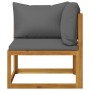 3-seater garden sofa with solid acacia wood cushion by vidaXL, Garden sets - Ref: Foro24-3057608, Price: 460,41 €, Discount: %