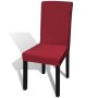 Elastic straight chair cover 6 units burgundy by vidaXL, Covers - Ref: Foro24-130379, Price: 21,57 €, Discount: %