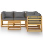 6-piece garden furniture set with solid acacia wood cushions by vidaXL, Garden sets - Ref: Foro24-3057612, Price: 505,26 €, D...