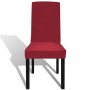 Elastic straight chair cover 6 units burgundy by vidaXL, Covers - Ref: Foro24-130379, Price: 21,57 €, Discount: %