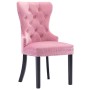 Sillas de comedor 4 unidades terciopelo rosa de vidaXL, Sillas de comedor - Ref: Foro24-3055879, Precio: 552,78 €, Descuento: %