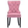 Sillas de comedor 4 unidades terciopelo rosa de vidaXL, Sillas de comedor - Ref: Foro24-3055879, Precio: 552,78 €, Descuento: %