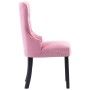 Sillas de comedor 4 unidades terciopelo rosa de vidaXL, Sillas de comedor - Ref: Foro24-3055879, Precio: 552,78 €, Descuento: %