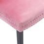 Sillas de comedor 4 unidades terciopelo rosa de vidaXL, Sillas de comedor - Ref: Foro24-3055879, Precio: 552,78 €, Descuento: %