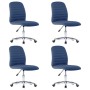 Sillas de comedor 4 unidades tela azul de vidaXL, Sillas de comedor - Ref: Foro24-3056534, Precio: 220,99 €, Descuento: %