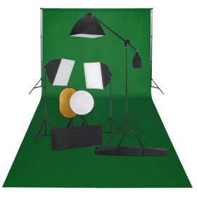 Photo studio kit with softbox lights, background and reflector by vidaXL, Flashes and studio lighting - Ref: Foro24-3067067, ...