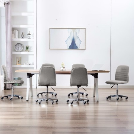 Dining chairs 6 units light gray fabric by vidaXL, dining chairs - Ref: Foro24-3056540, Price: 334,24 €, Discount: %