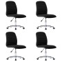 Dining chairs 4 units black fabric by vidaXL, dining chairs - Ref: Foro24-3056536, Price: 222,98 €, Discount: %