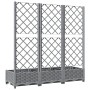 Planter with trellis PP light gray 120x40x121.5 cm by vidaXL, Pots and planters - Ref: Foro24-153273, Price: 79,99 €, Discoun...