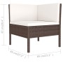 Set muebles de jardín 6 piezas y cojines ratán sintético marrón de vidaXL, Conjuntos de jardín - Ref: Foro24-3056961, Precio:...