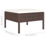 Set muebles de jardín 6 piezas y cojines ratán sintético marrón de vidaXL, Conjuntos de jardín - Ref: Foro24-3056961, Precio:...