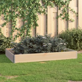 Solid pine wood flower bed 100x150 cm by vidaXL, Pots and planters - Ref: Foro24-3055170, Price: 55,99 €, Discount: %