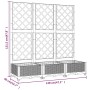 Planter with trellis PP light gray 120x40x121.5 cm by vidaXL, Pots and planters - Ref: Foro24-153273, Price: 79,99 €, Discoun...