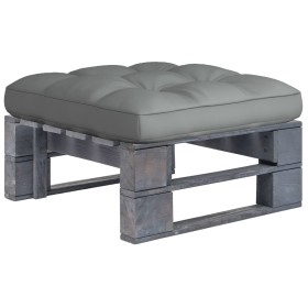 Gray impregnated pine wood pallet garden ottoman by vidaXL, Modular outdoor sofas - Ref: Foro24-3066411, Price: 56,99 €, Disc...