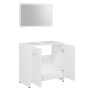 White engineered wood 3-piece bathroom furniture set by vidaXL, Bathroom furniture - Ref: Foro24-3056916, Price: 137,11 €, Di...