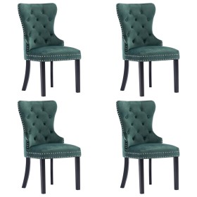 Dining chairs 4 units dark green velvet by vidaXL, dining chairs - Ref: Foro24-3055875, Price: 525,70 €, Discount: %