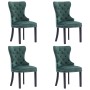 Sillas de comedor 4 unidades terciopelo verde oscuro de vidaXL, Sillas de comedor - Ref: Foro24-3055875, Precio: 713,99 €, De...