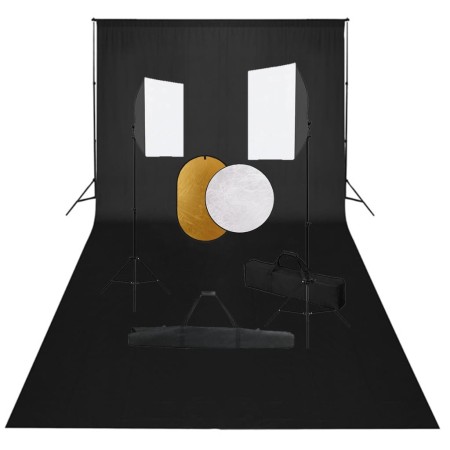 Photo studio kit with softbox lights, background and reflector by vidaXL, Flashes and studio lighting - Ref: Foro24-3067058, ...