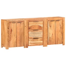 Sideboard with 3 drawers and 4 doors solid acacia wood by vidaXL, Sideboards - Ref: Foro24-3056726, Price: 546,99 €, Discount: %