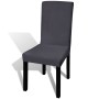 Straight elastic chair cover 6 units anthracite gray by vidaXL, Covers - Ref: Foro24-131422, Price: 22,20 €, Discount: %