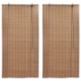 Bamboo roller blind 2 units brown 150x220 cm by vidaXL, Blinds and blinds - Ref: Foro24-3057521, Price: 69,79 €, Discount: %