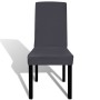 Straight elastic chair cover 6 units anthracite gray by vidaXL, Covers - Ref: Foro24-131422, Price: 22,20 €, Discount: %