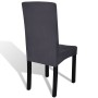 Straight elastic chair cover 6 units anthracite gray by vidaXL, Covers - Ref: Foro24-131422, Price: 22,20 €, Discount: %