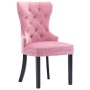 Dining chairs 6 units pink velvet by vidaXL, dining chairs - Ref: Foro24-3055880, Price: 873,99 €, Discount: %