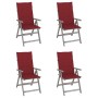 Reclining garden chairs 4 pcs solid acacia wood cushions by vidaXL, Garden chairs - Ref: Foro24-3065386, Price: 320,06 €, Dis...