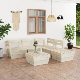 Pallet furniture for garden, 6 pieces made of impregnated fir wood. by vidaXL, Garden sets - Ref: Foro24-3063722, Price: 335,...