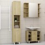 3-piece bathroom furniture set in Sonoma oak engineered wood by vidaXL, Bathroom furniture - Ref: Foro24-3056955, Price: 166,...