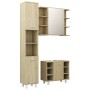 3-piece bathroom furniture set in Sonoma oak engineered wood by vidaXL, Bathroom furniture - Ref: Foro24-3056955, Price: 166,...