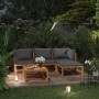 Juego de muebles jardín 5 pzas con cojines madera maciza acacia de vidaXL, Conjuntos de jardín - Ref: Foro24-3057602, Precio:...