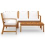 Garden furniture 4 pcs cream cushions solid acacia wood by vidaXL, Garden sets - Ref: Foro24-3057769, Price: 458,93 €, Discou...