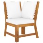 Garden furniture 4 pcs cream cushions solid acacia wood by vidaXL, Garden sets - Ref: Foro24-3057769, Price: 458,93 €, Discou...