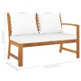 Garden furniture 4 pcs cream cushions solid acacia wood by vidaXL, Garden sets - Ref: Foro24-3057769, Price: 458,93 €, Discou...