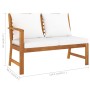 Garden furniture 4 pcs cream cushions solid acacia wood by vidaXL, Garden sets - Ref: Foro24-3057769, Price: 458,93 €, Discou...