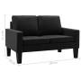 Zweiteiliges Sofa aus schwarzem Kunstleder von vidaXL, Sofas - Ref: Foro24-3056675, Preis: 669,14 €, Rabatt: %