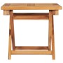 Tumbona con mesa y cojín madera maciza de teca de vidaXL, Tumbonas - Ref: Foro24-3063022, Precio: 310,30 €, Descuento: %