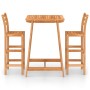 Garden bar table and chairs 3 pieces solid acacia wood by vidaXL, Garden sets - Ref: Foro24-3057848, Price: 214,84 €, Discoun...