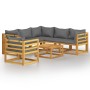 Garden furniture 7 pcs cushions solid acacia wood by vidaXL, Garden sets - Ref: Foro24-3057613, Price: 610,02 €, Discount: %