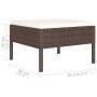 Set muebles de jardín 6 piezas y cojines ratán sintético marrón de vidaXL, Conjuntos de jardín - Ref: Foro24-3056985, Precio:...