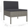 Set de muebles de jardín 6 pzas y cojines ratán sintético gris de vidaXL, Conjuntos de jardín - Ref: Foro24-3056988, Precio: ...