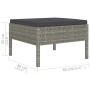 Set de muebles de jardín 6 pzas y cojines ratán sintético gris de vidaXL, Conjuntos de jardín - Ref: Foro24-3056988, Precio: ...