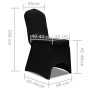 Funda para silla elástica 4 unidades negra de vidaXL, Fundas - Ref: Foro24-131409, Precio: 18,11 €, Descuento: %